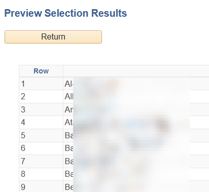 Preview Selection Results