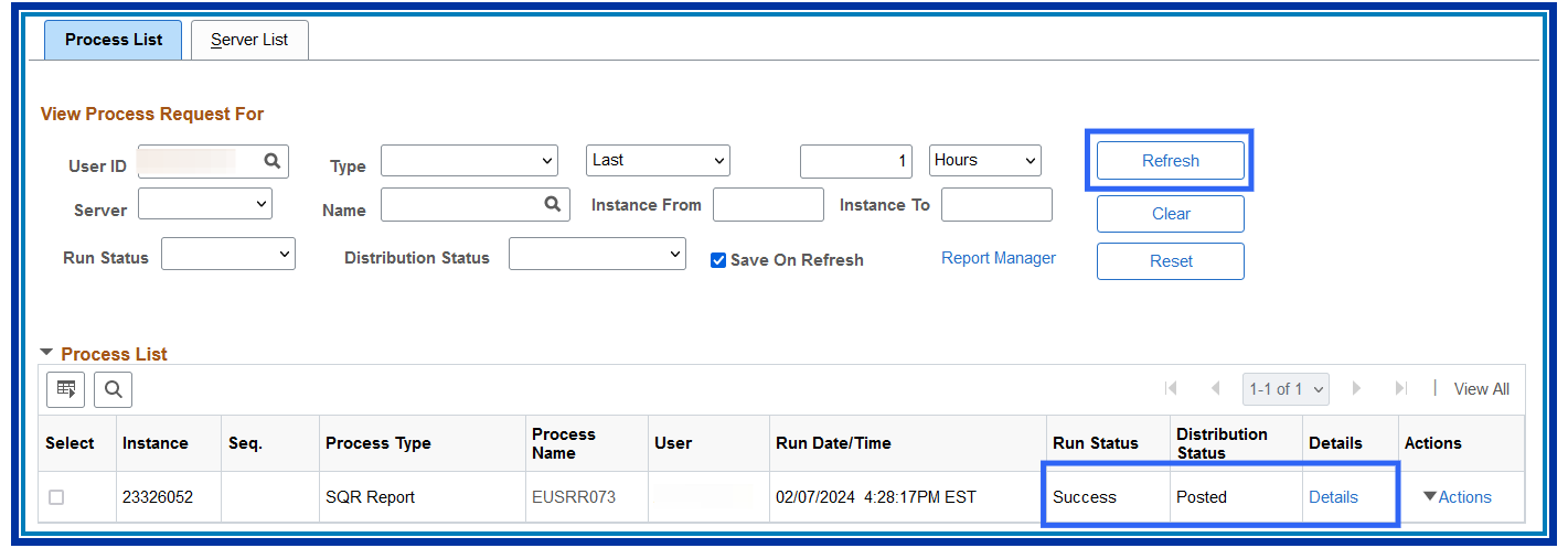 Process List View Process Request 