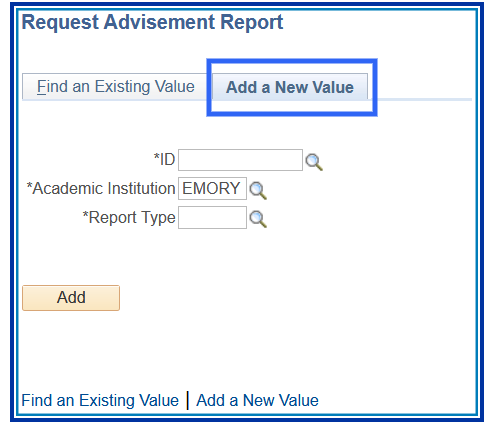 Request Advisement Report