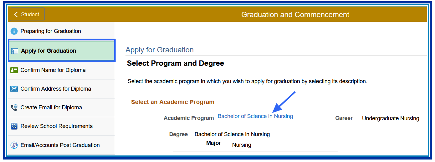 Apply for Graduation