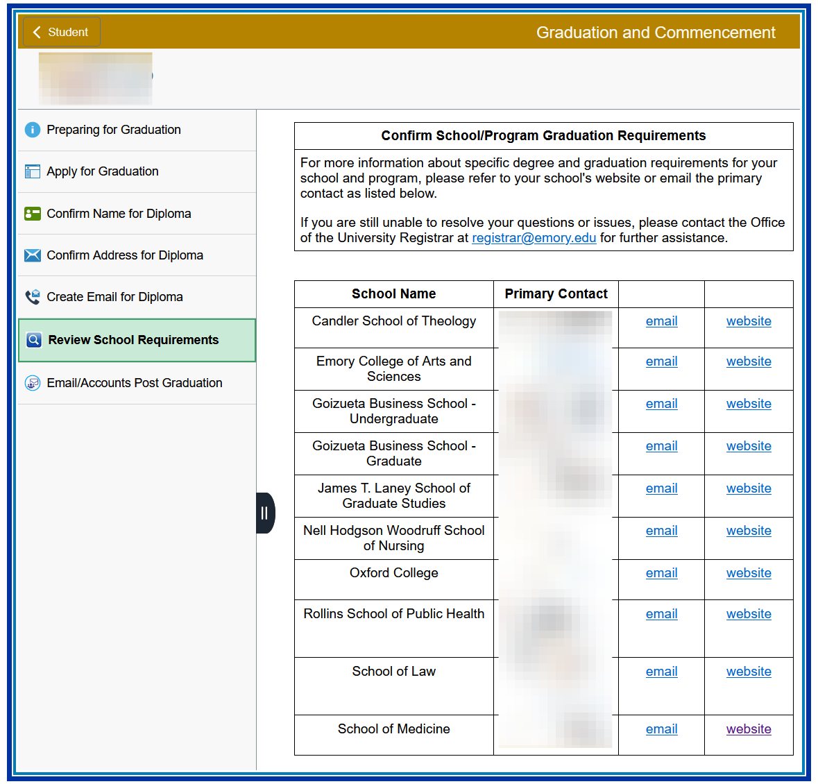 Review School Requirements