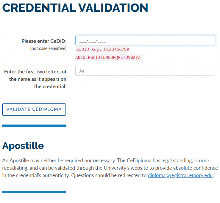 validation demo
